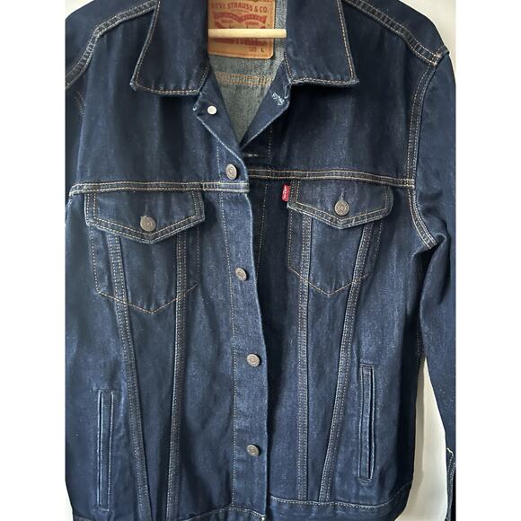 Levi's Strauss Men's Denim Trucker Jacket Medium Wash Size LARGE Jean Coat - Picture 6 of 13